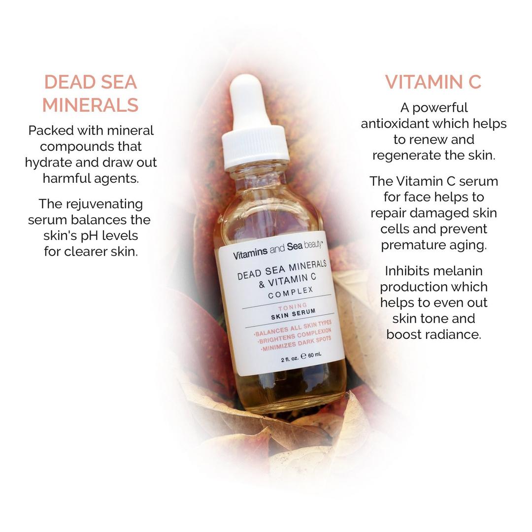 VitaminSea.beauty Dead Sea Minerals & Vitamin C Complex Toning Skin Serum, 2 oz