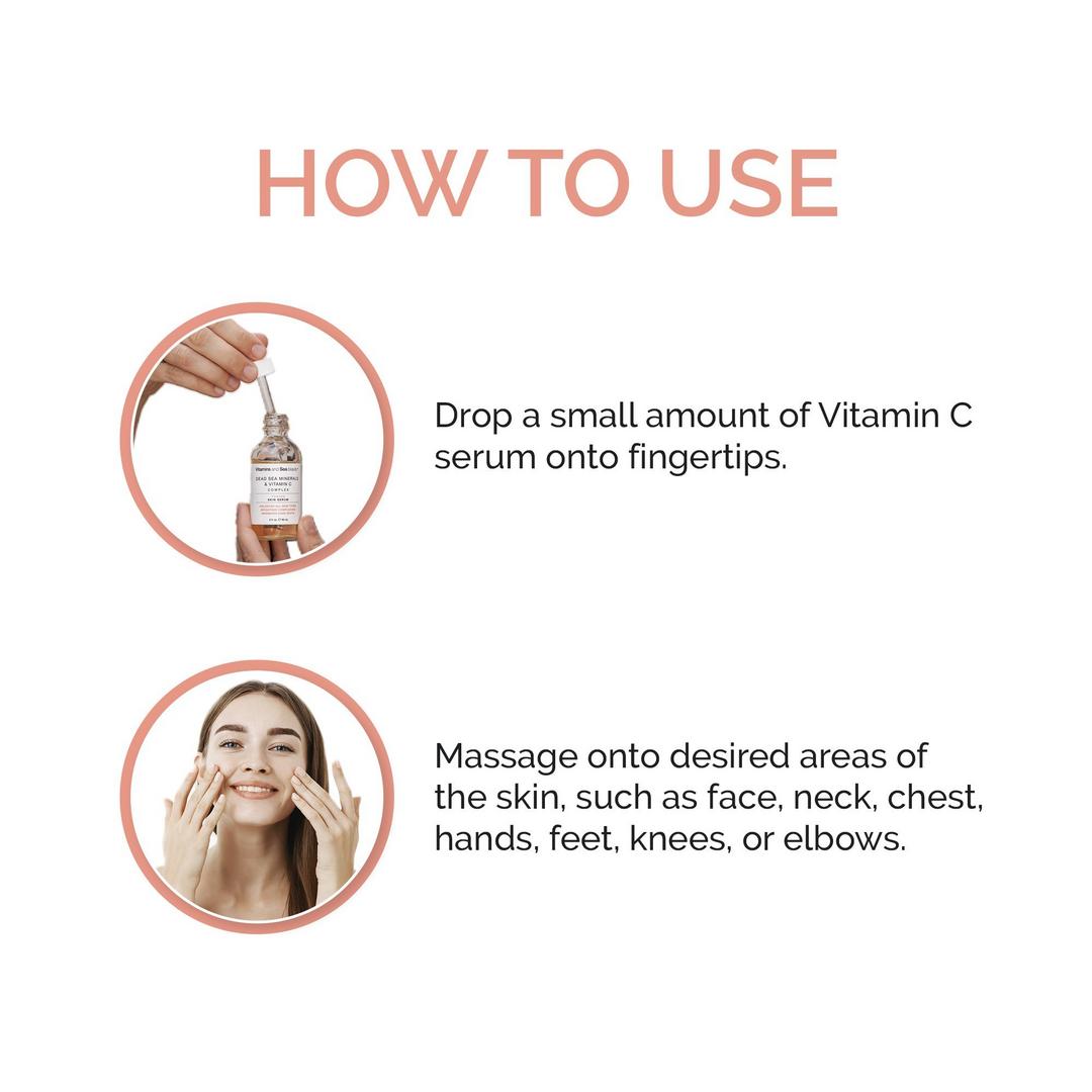 VitaminSea.beauty Dead Sea Minerals & Vitamin C Complex Toning Skin Serum, 2 oz