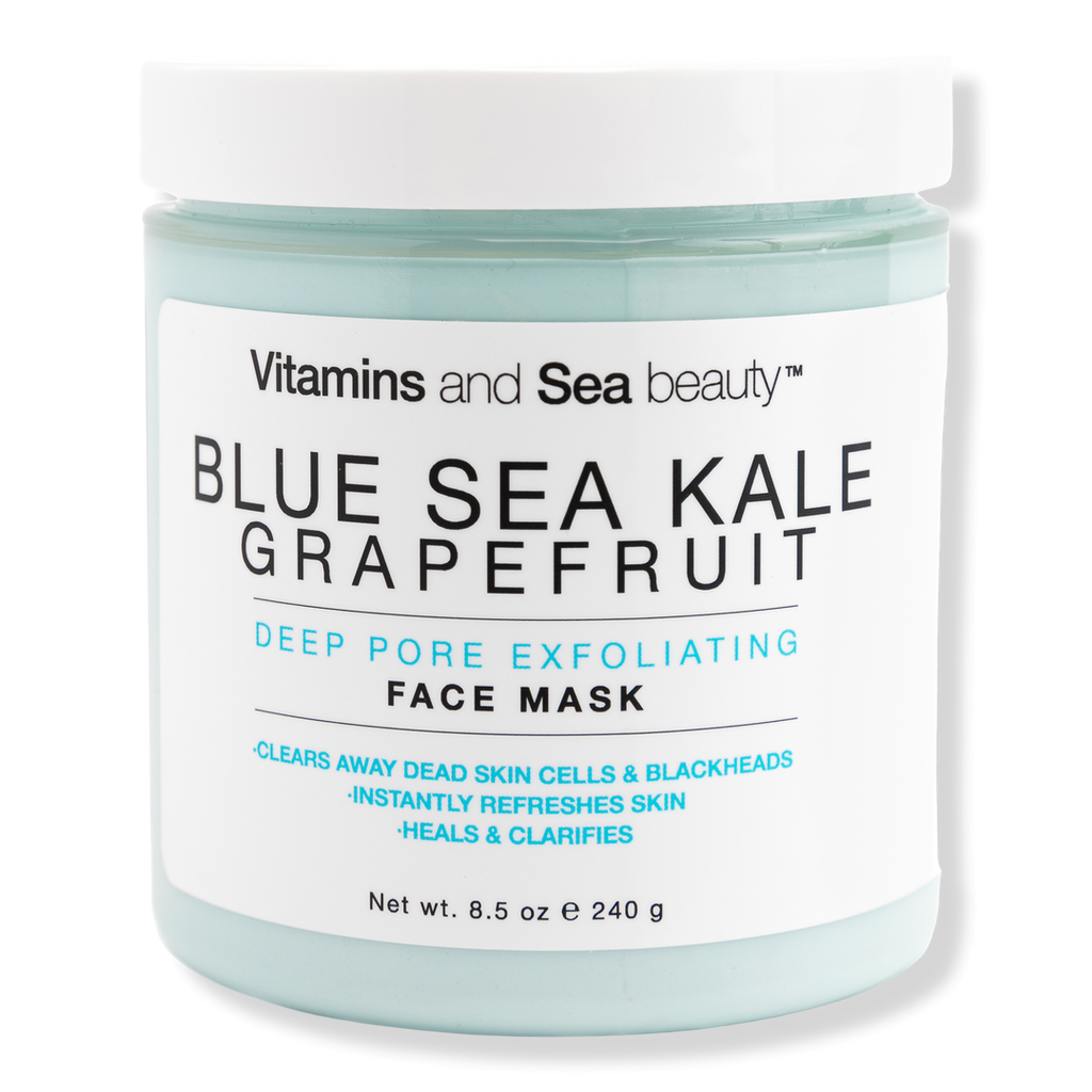 VitaminSea.beauty Blue Sea Kale Grapefruit Deep Pore Exfoliating Face Mask, 8.5 oz