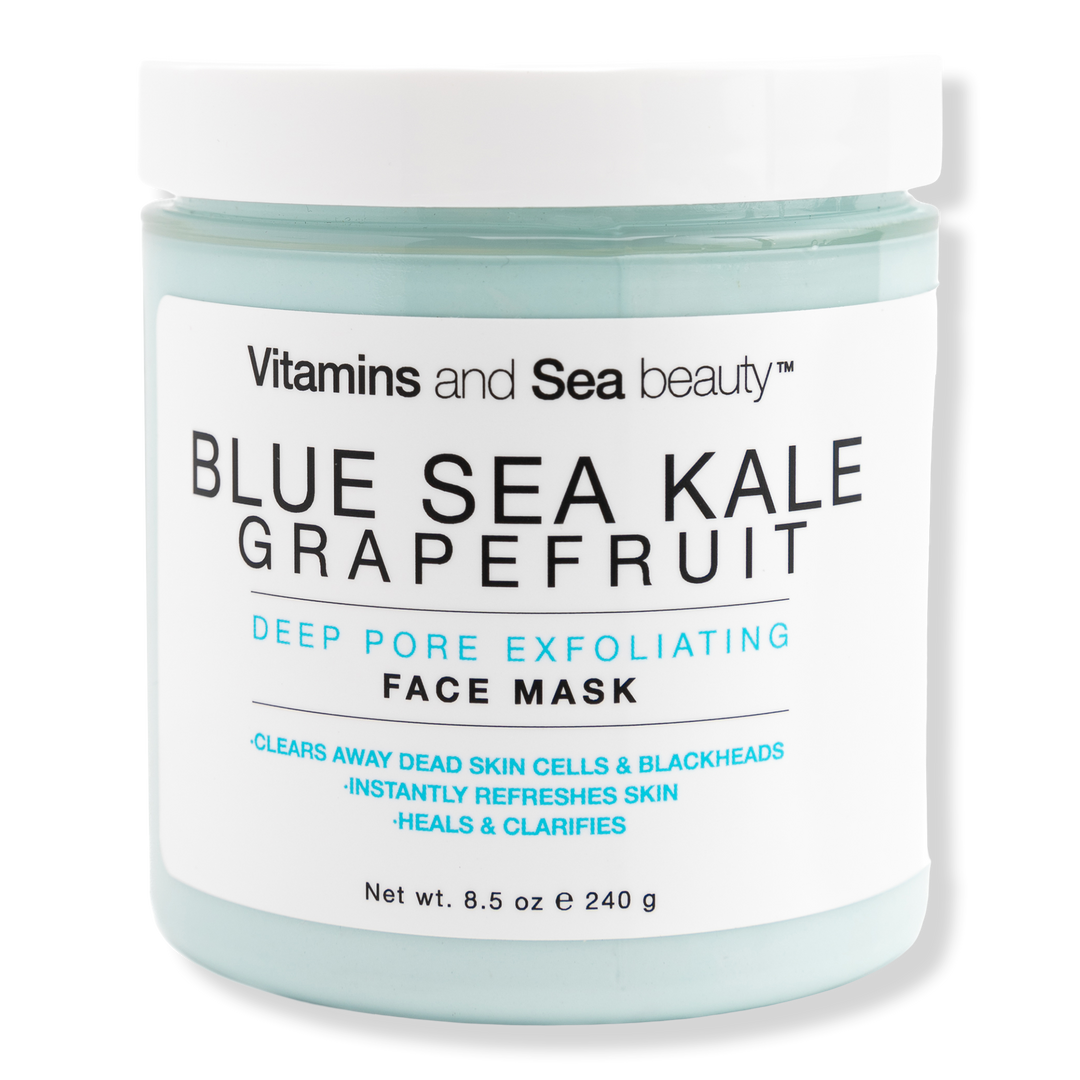 VitaminSea.beauty Blue Sea Kale Grapefruit Deep Pore Exfoliating Face Mask, 8.5 oz