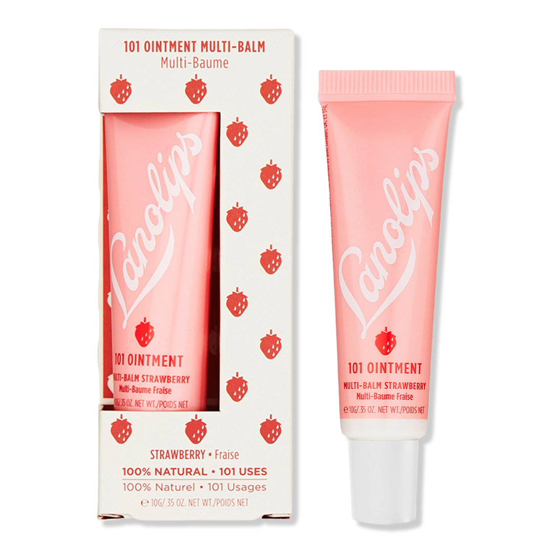 Lano Strawberry 101 Ointment Multi-Balm, Dry Lips Treatment, 0.35 oz