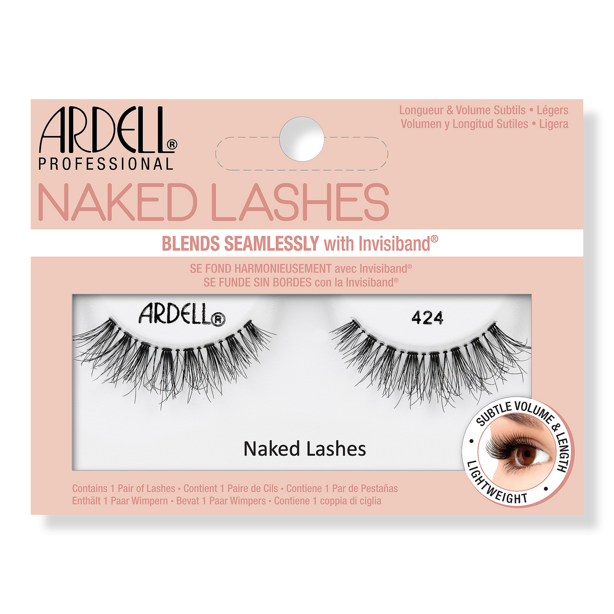 Naked False Eyelashes #424 in Black