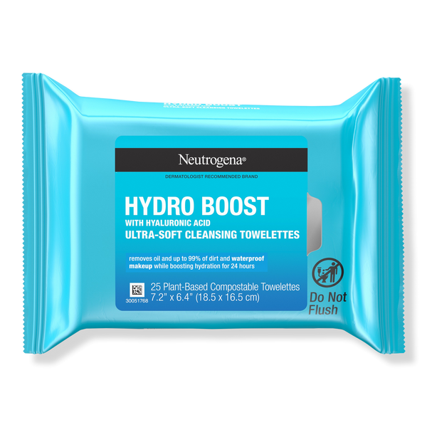 Neutrogena Hydro Boost Facial Cleansing Wipes, 25 ea