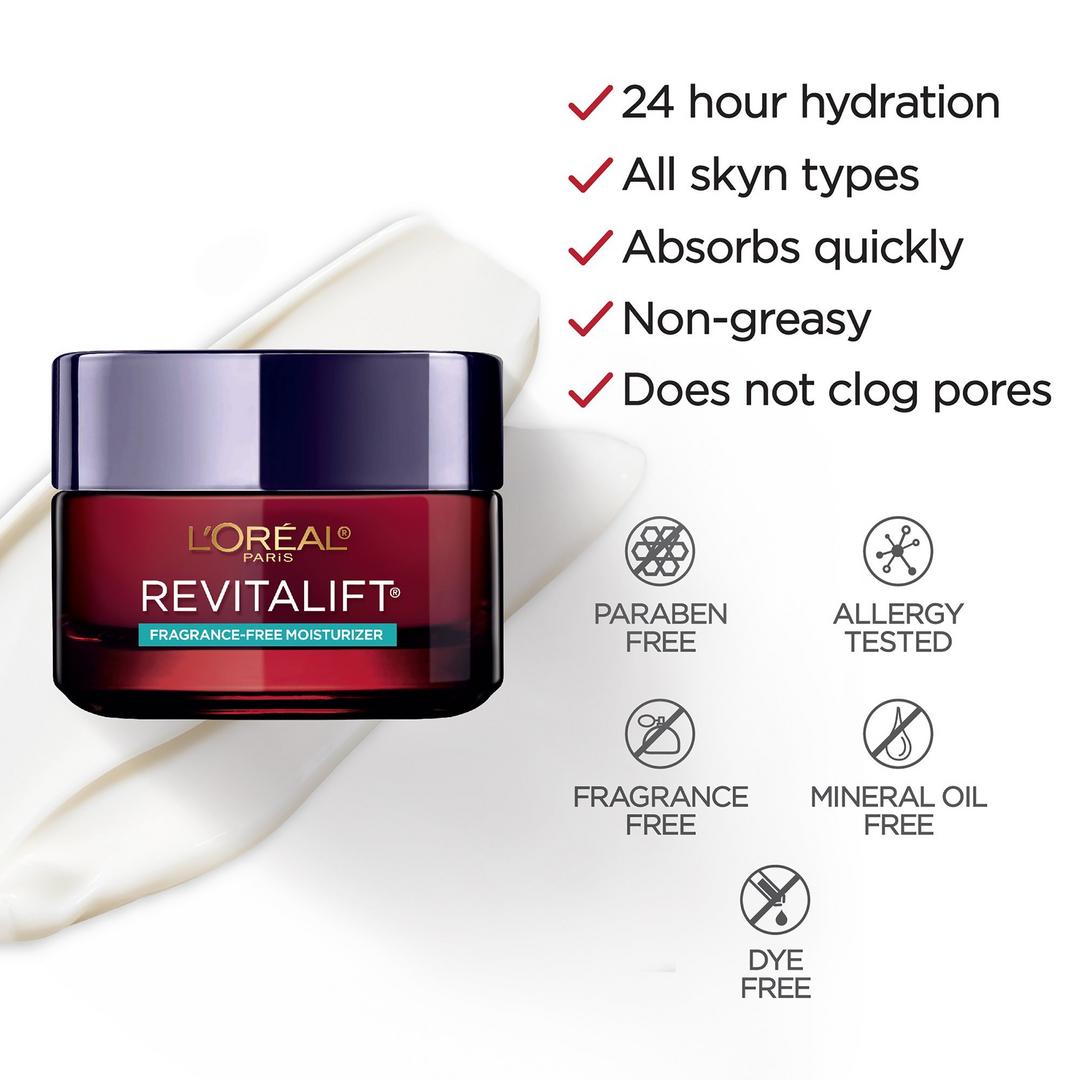 L'Oréal Revitalift Triple Power Anti-Aging Moisturizer, Fragrance Free, 1.7 oz