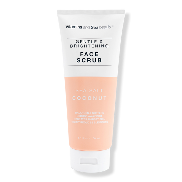 VitaminSea.beauty Sea Salt & Coconut Gentle & Brightening Face Scrub, 5.1 oz