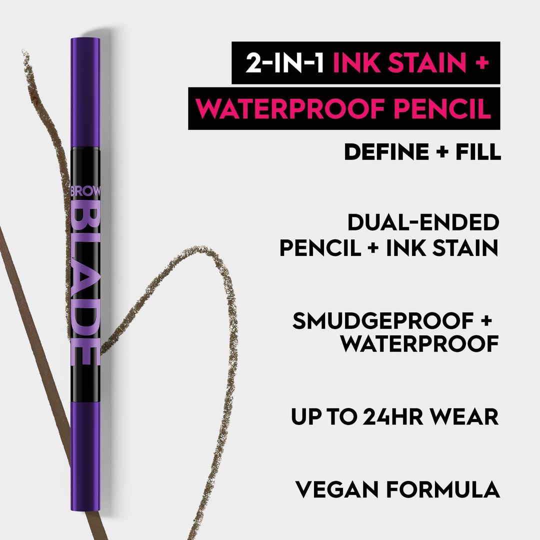 Urban Decay Cosmetics Brow Blade Waterproof Eyebrow Pencil & Ink Stain, Cool Cookie, 0.01 oz