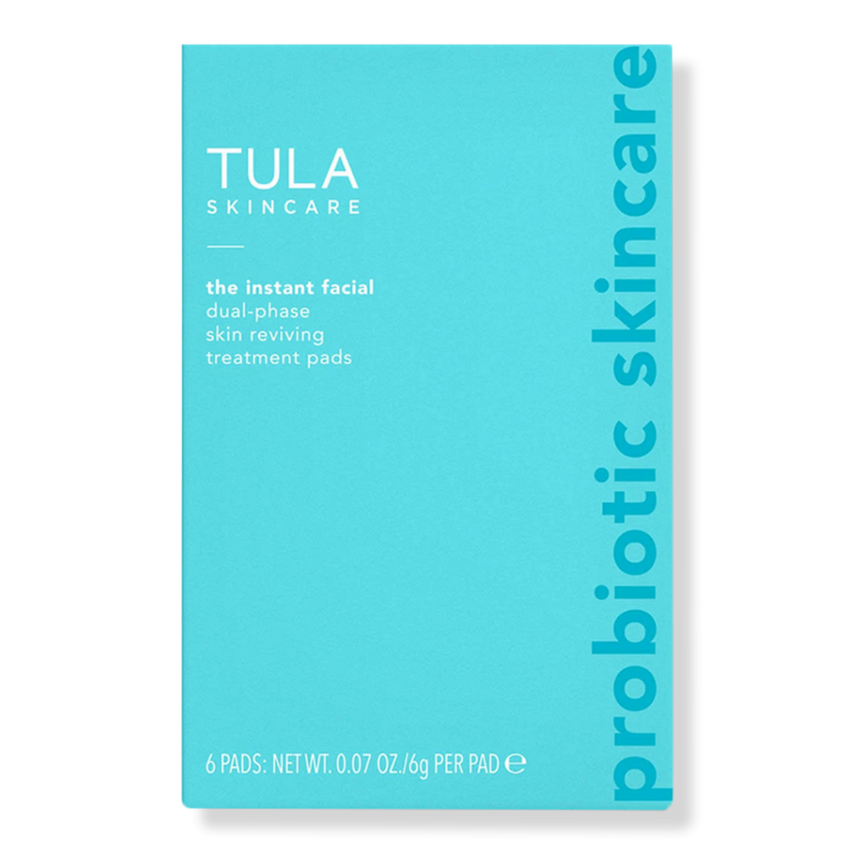 Tula The Instant Facial Dual Phase Skin Reviving Treatment Pads, 6 ea