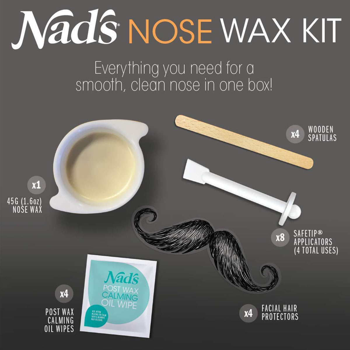 Nad's Nose Wax for Men & Women Nose Hair Waxing, 1.6 oz