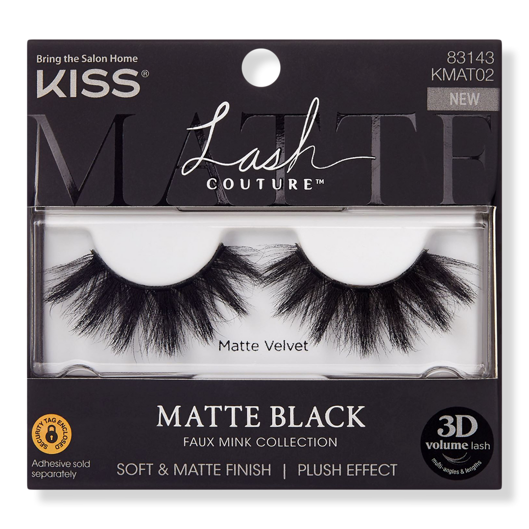 Kiss Lash Couture Matte Black, Soft & Matte Finish, Matte Velvet