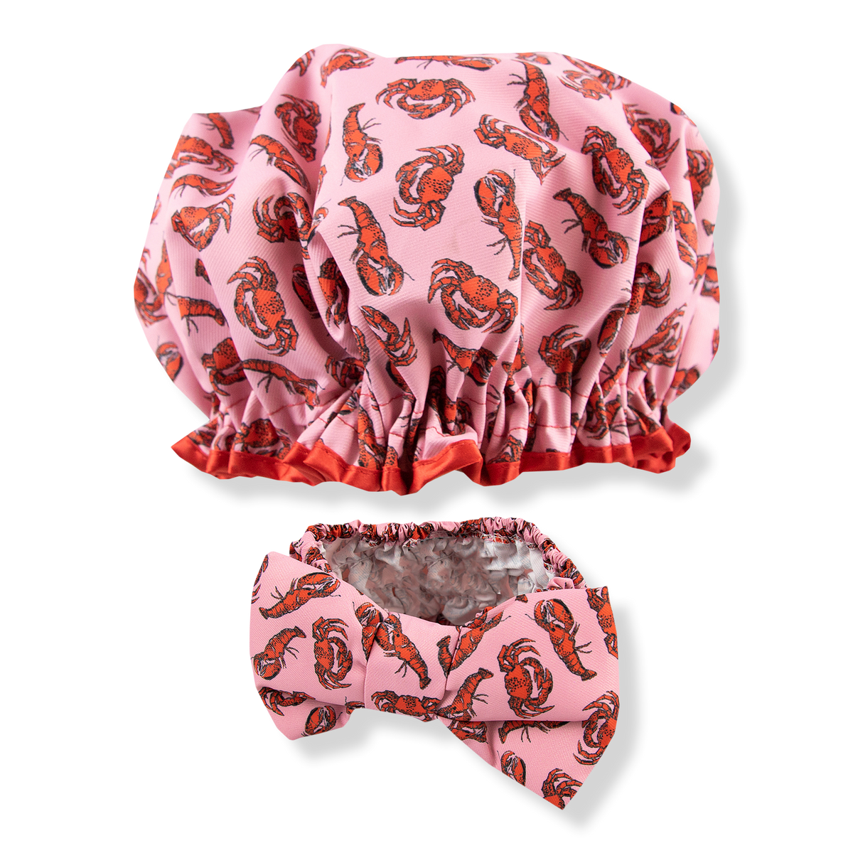The Vintage Cosmetic Company Make-Up Headband & Shower Cap Set