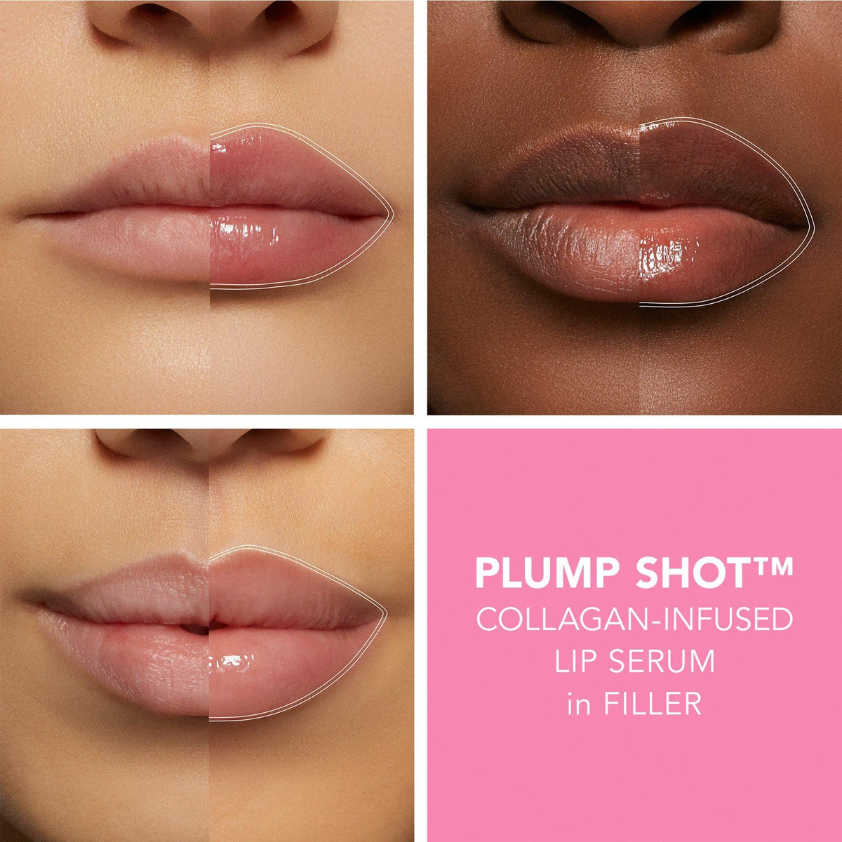 Plump Shot Plumping and Smoothing Lip Serum Gloss with Peptides and Hyaluronic Acid