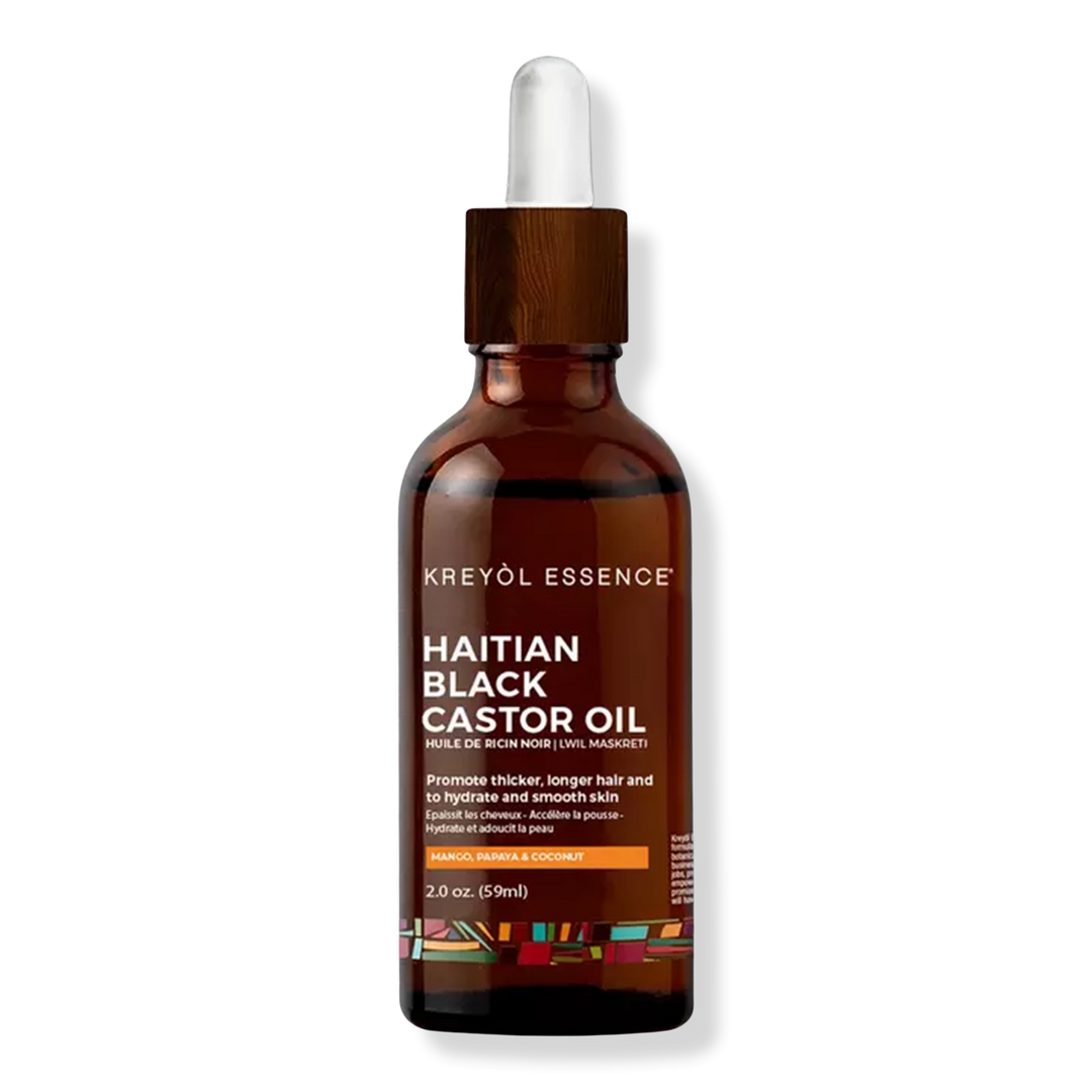 Krey貌l Essence Haitian Black Castor Oil, Mango, Papaya & Coconut, 2 oz