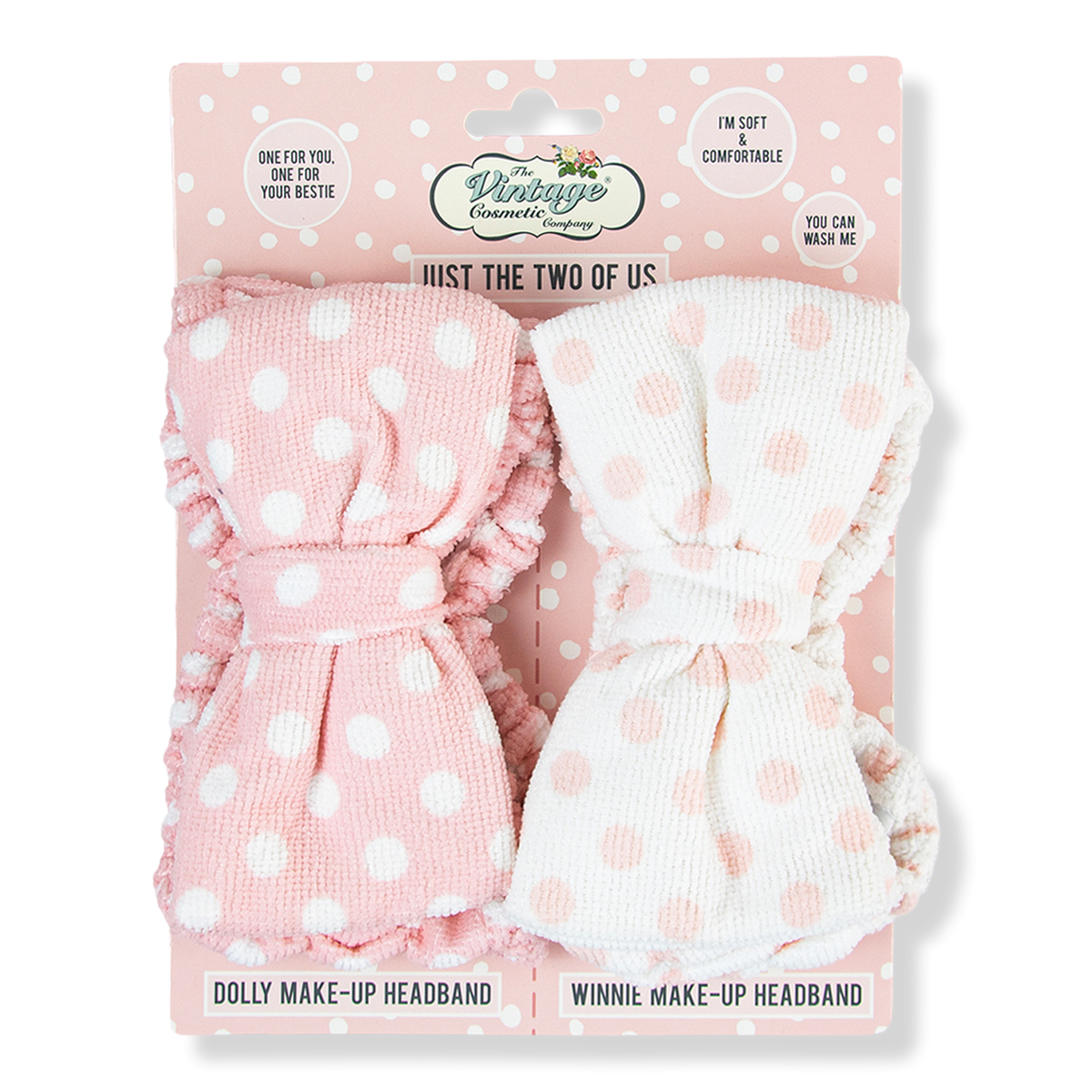 The Vintage Cosmetic Company Just the Two of Us Headband Duo Pink