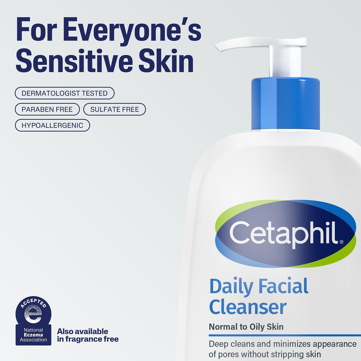 Daily Facial Cleanser, Face Wash for Sensitive Skin