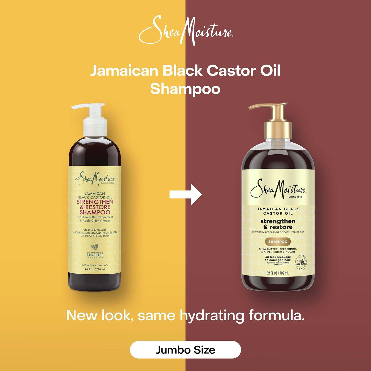 Strengthen and Restore 100% Pure Jamaican Black Castor Oil Shampoo