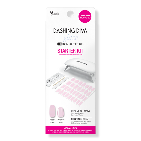 GLAZE, Starter Kit, Semi-Cured Gel Nail Strips