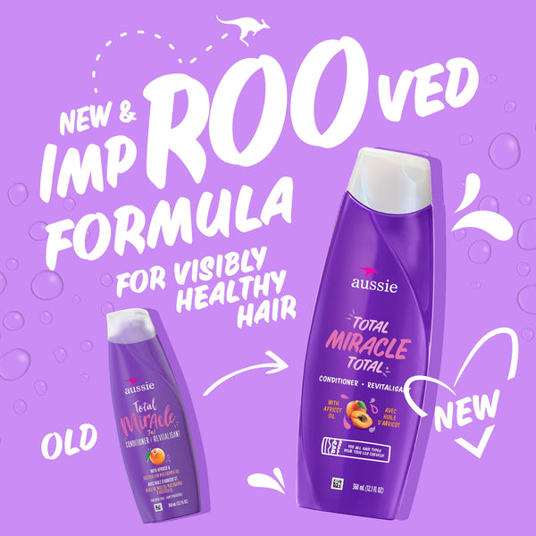 Aussie Total Miracle Conditioner for Damaged Hair, 12.1 fl oz