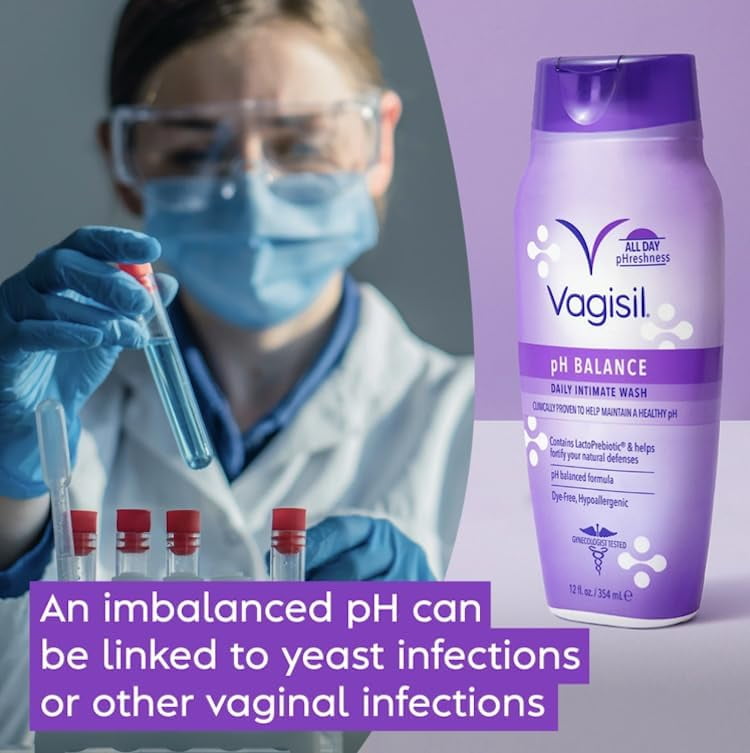 Vagisil PH Balance Daily Intimate Vaginal Feminine Wash, 12 fl oz, 3 Pack