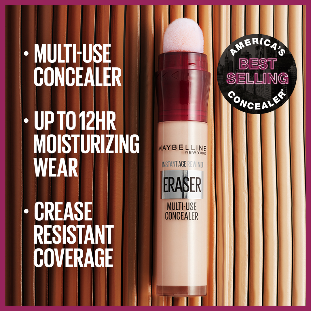 Maybelline Instant Age Rewind Eraser Dark Circle Treatment Concealer, 121, 0.2 oz