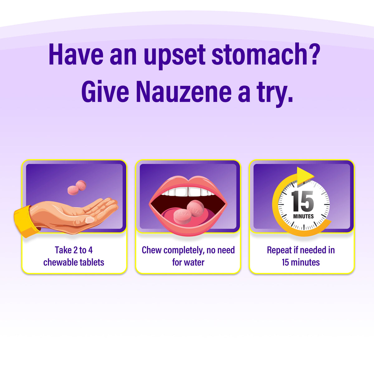 Nauzene Chewable Tablets 42 Count