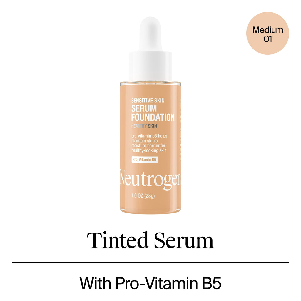 Neutrogena Sensitive Skin Serum Foundation, Medium 01, 1 oz
