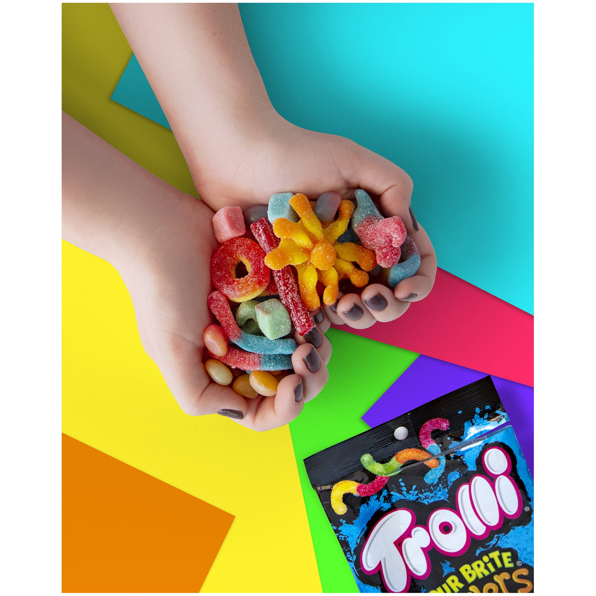 Trolli Sour Brite Crawlers Mini Gummy Candies, 3.5 oz Box