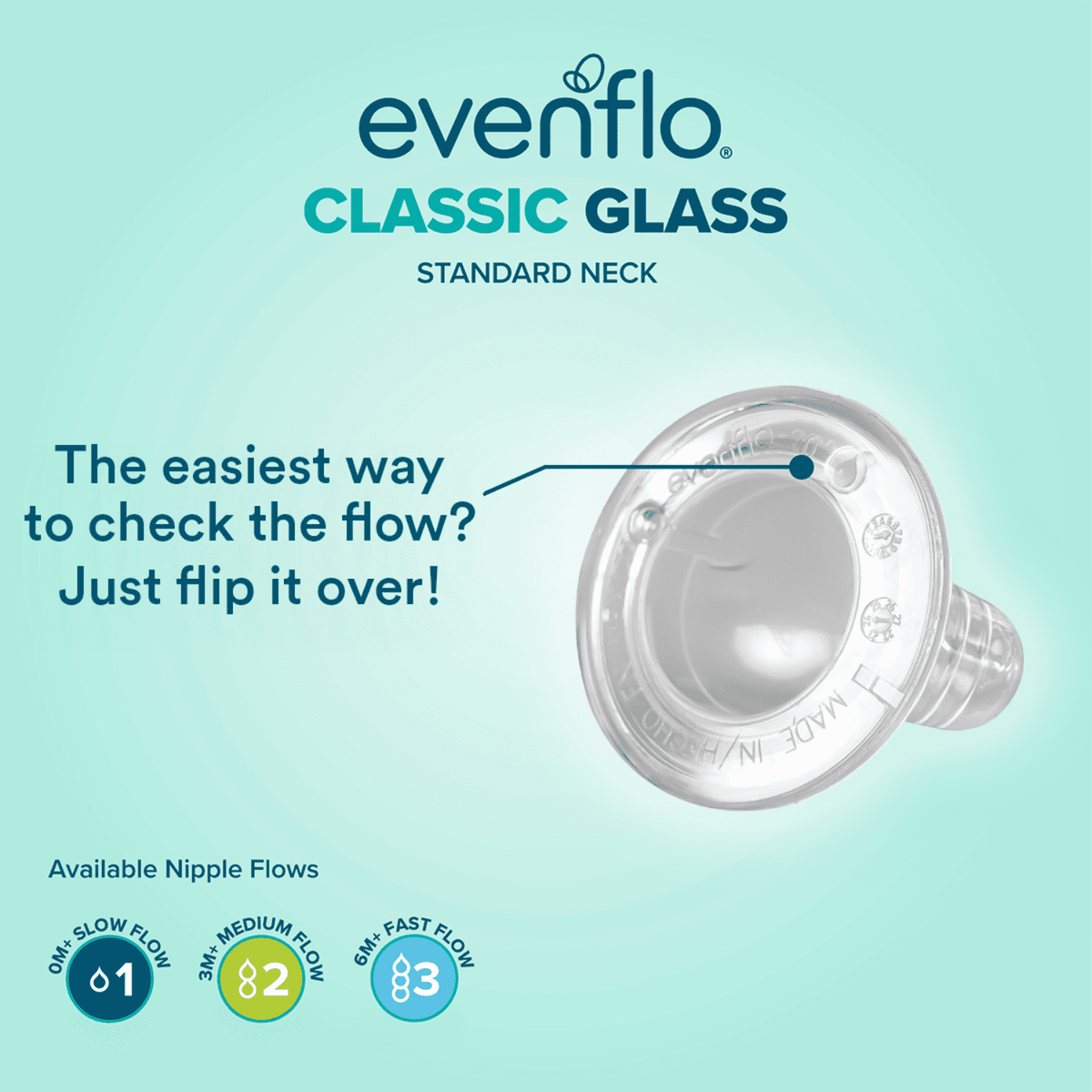 Evenflo Feeding Classic Glass Twist Bottles, 6 Pack of 8 Ounce Each, Clear