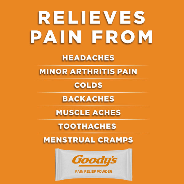Goody's Extra Strength Headache Powder, Cool Orange Flavor, 24 Powder Sticks