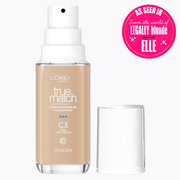 L'Oreal Paris True Match Cream Foundation Makeup, C3 Cool Light Medium, 1 fl oz