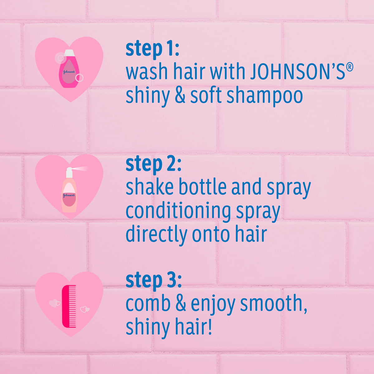 Johnson's Shiny & Soft Kids' Shampoo, Argan Oil, 13.6 fl. oz