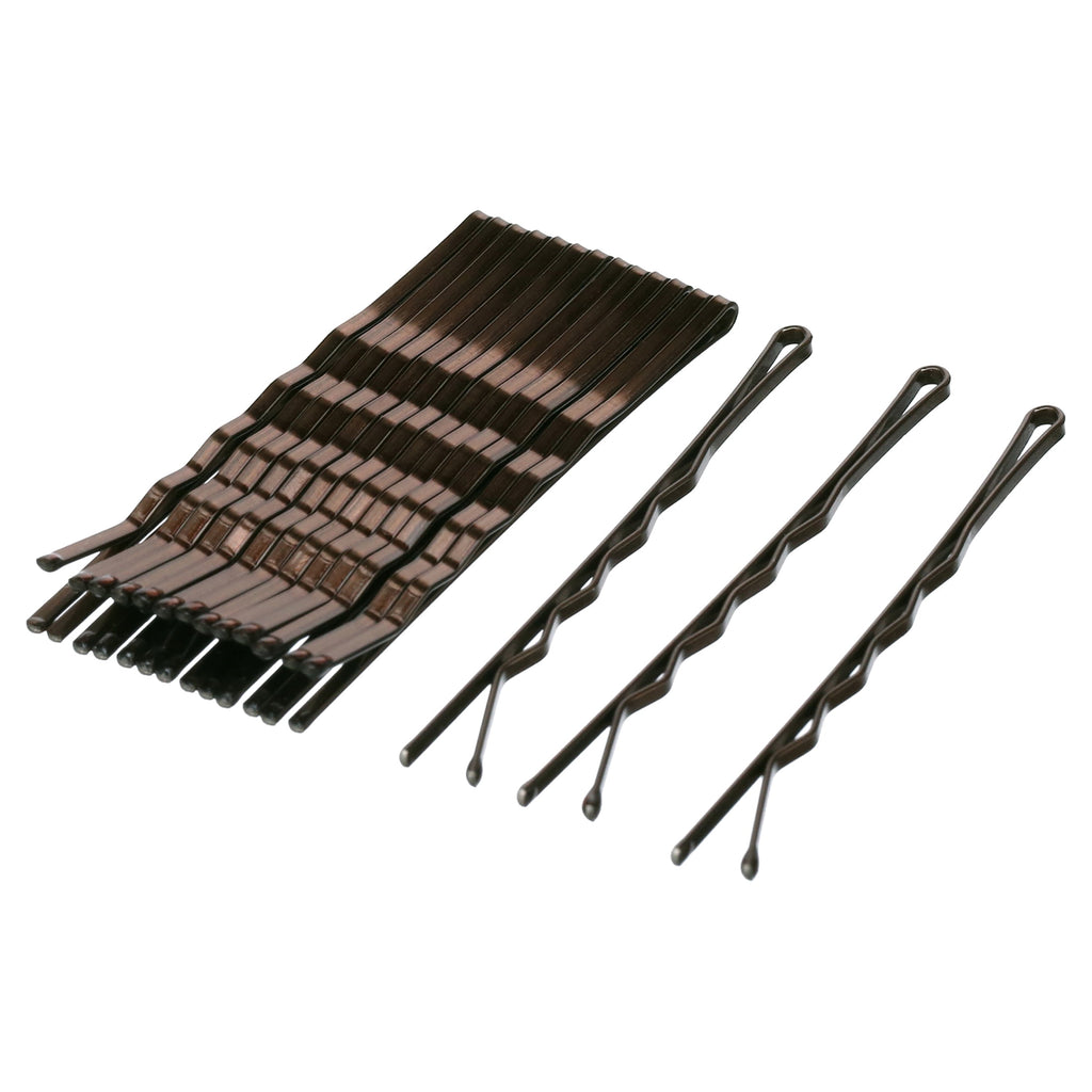 Goody Bobby Pins Slide-proof Grip, Secure Hold, Small, Hair Pins, Brown, 90 Ct