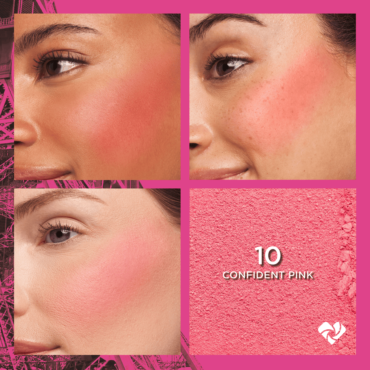 L'Oreal Paris Infallible 24H Fresh Wear Powder Blush, Soft Matte Blush, Confident Pink, 0.31 oz