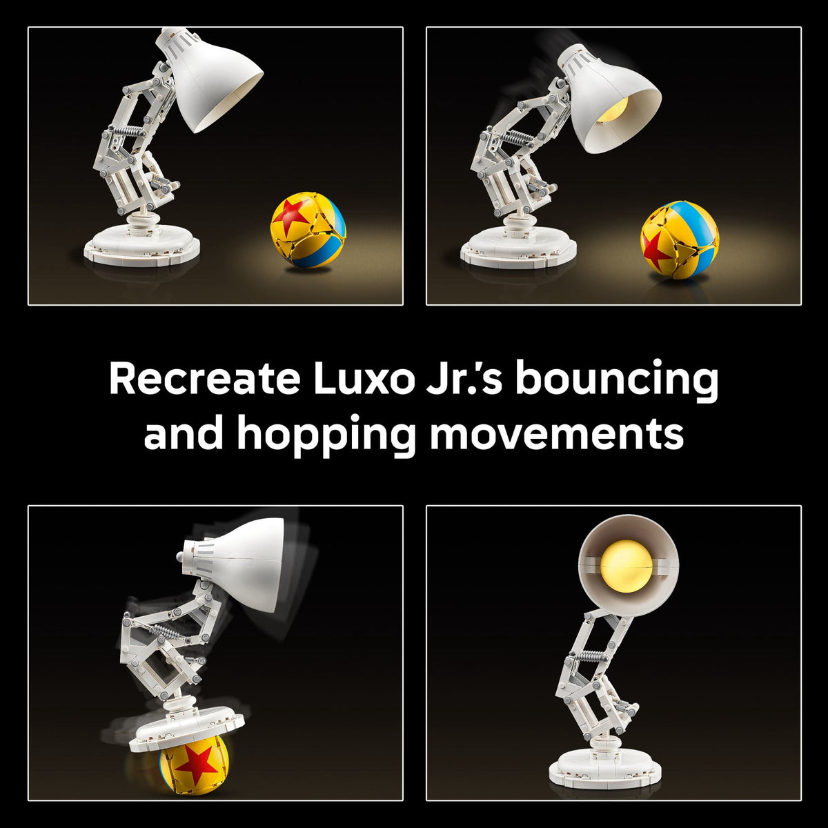 LEGO Ideas Disney Pixar Luxo Jr. Building Set for Adults 21357, Brick-Built Lamp Desk Decor, Ages 18+