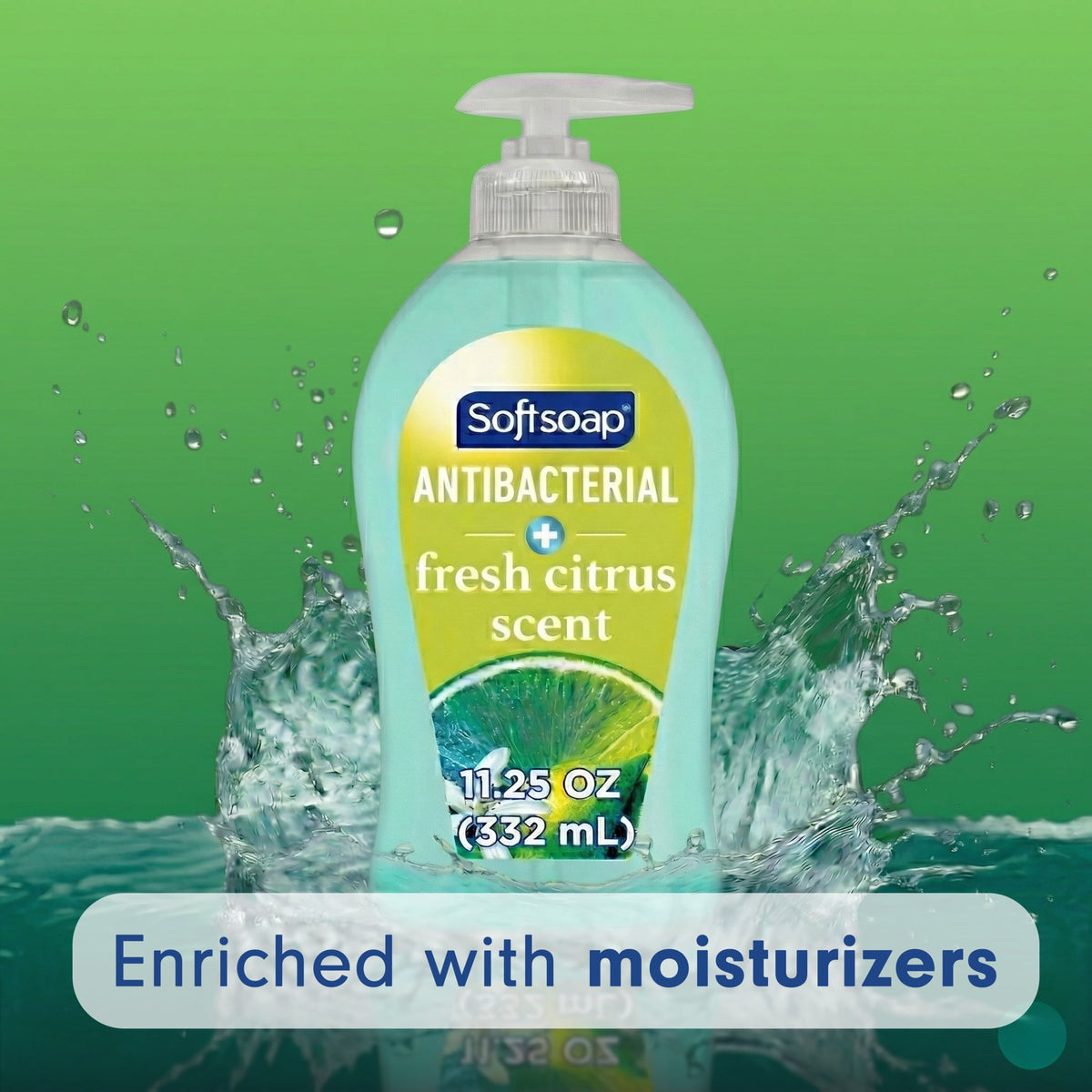 Softsoap Antibacterial Hand Soap, Eliminates 99% of Bacteria, Fresh Citrus Scent, 11.25 fl oz