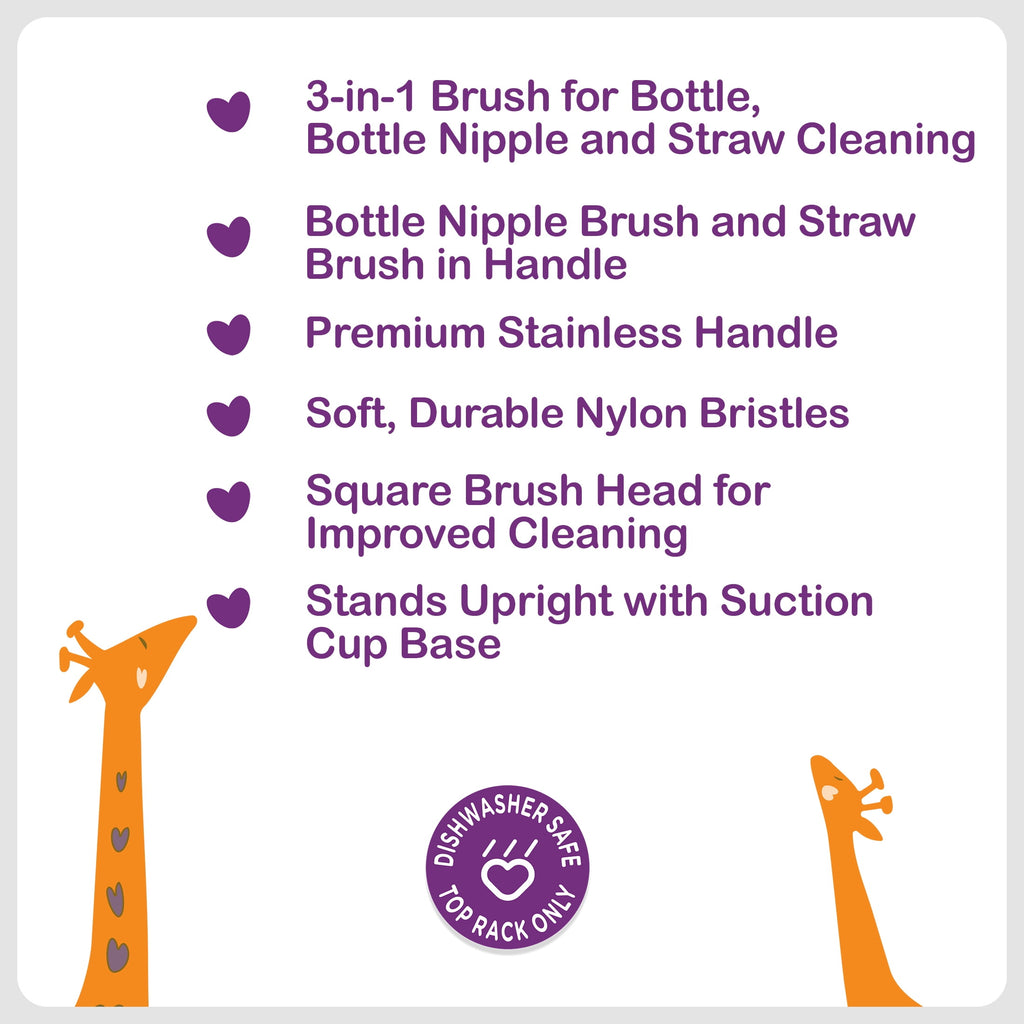 Parent's Choice 3-in-1 Stainless Bottle Brush