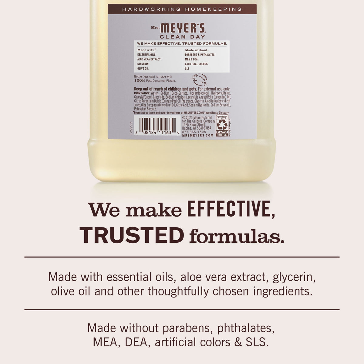 Mrs. Meyer's Clean Day Hand Soap Refill, Lavender Scent, 33 Fl Oz