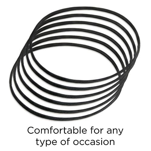 Goody Ouchless Skinny Comfort Headwraps, Flat Fashion Headbands, Black, 6 Ct