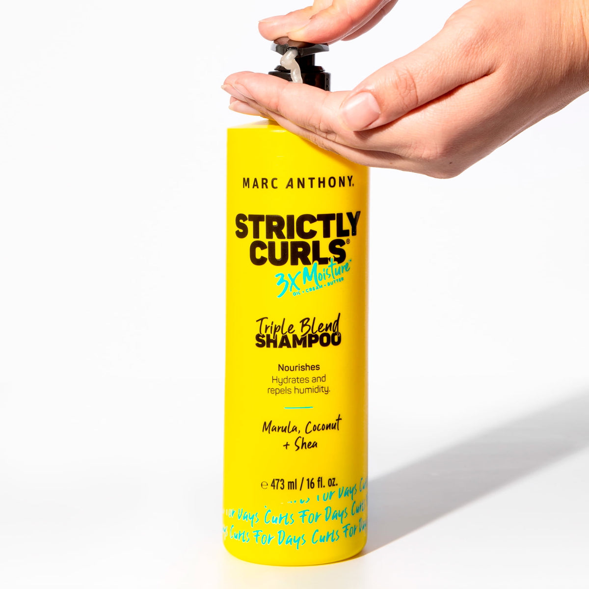 Marc Anthony STRICTLY CURLS 3x Moisture Triple Blend Shampoo, 16 fl oz
