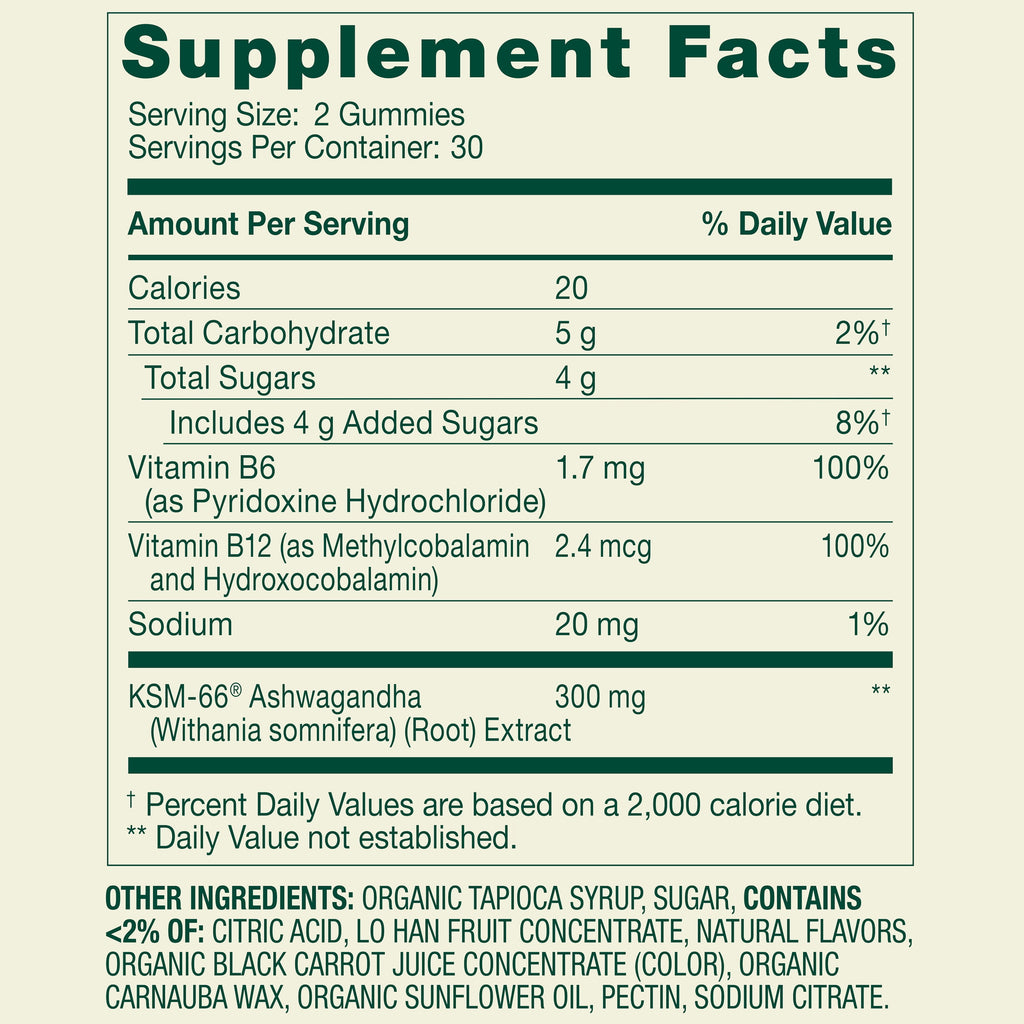 Spring Valley Ashwagandha Vegetarian Gummies for Stress Support Dietary Supplement, Cherry Flavor, 60 Count