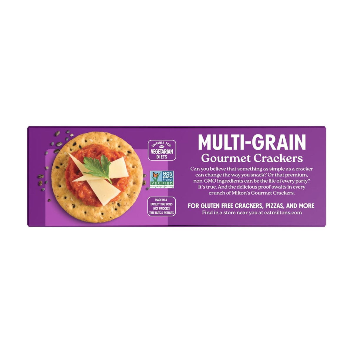 Milton's Gourmet Crackers - Original Multi-Grain, 8.4oz, Cardboard Box
