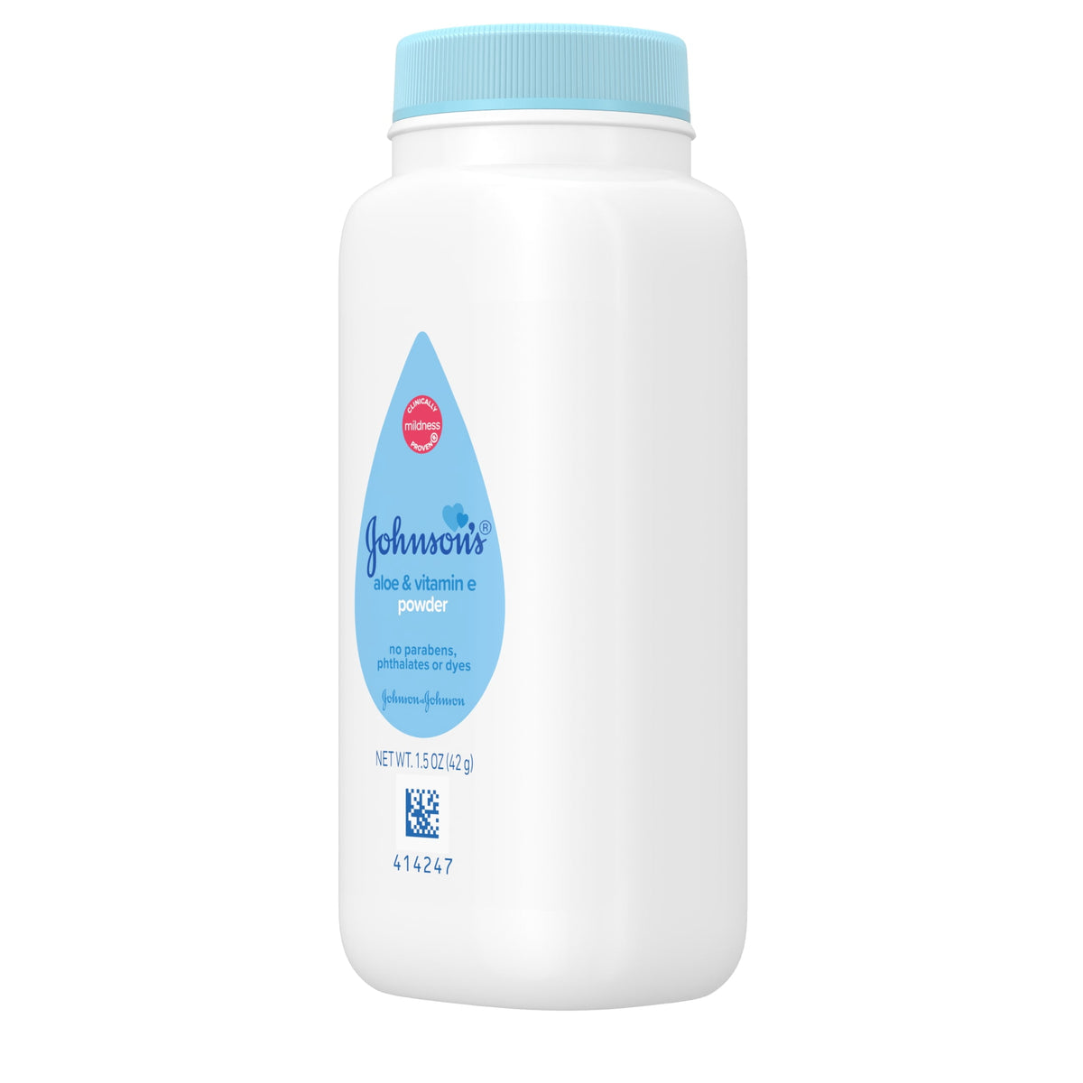 Johnson's Naturally Derived Cornstarch Powder for Baby & Toddler with Aloe & Vitamin E, 1.5 oz