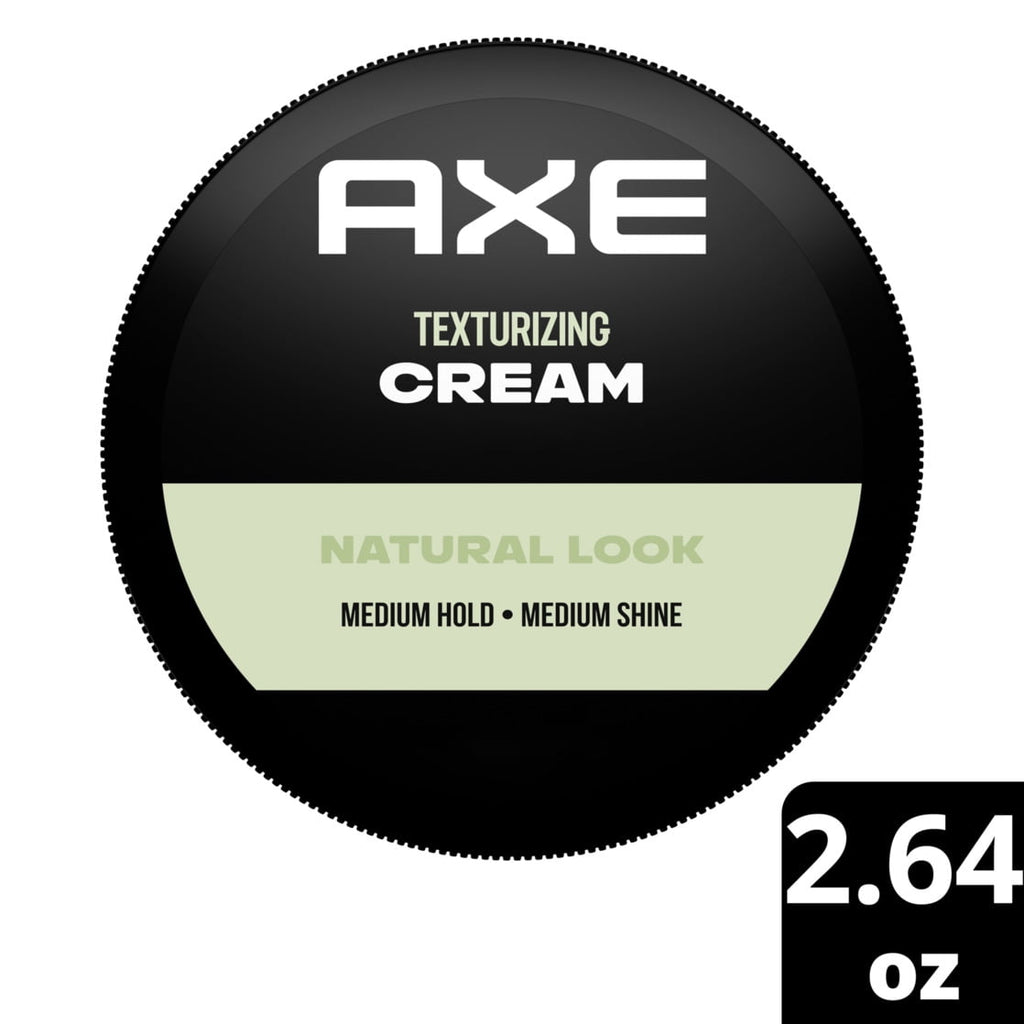 AXE Natural Look Texturizing Hair Pomade Styling Cream for Men Medium Hold, 2.64 oz