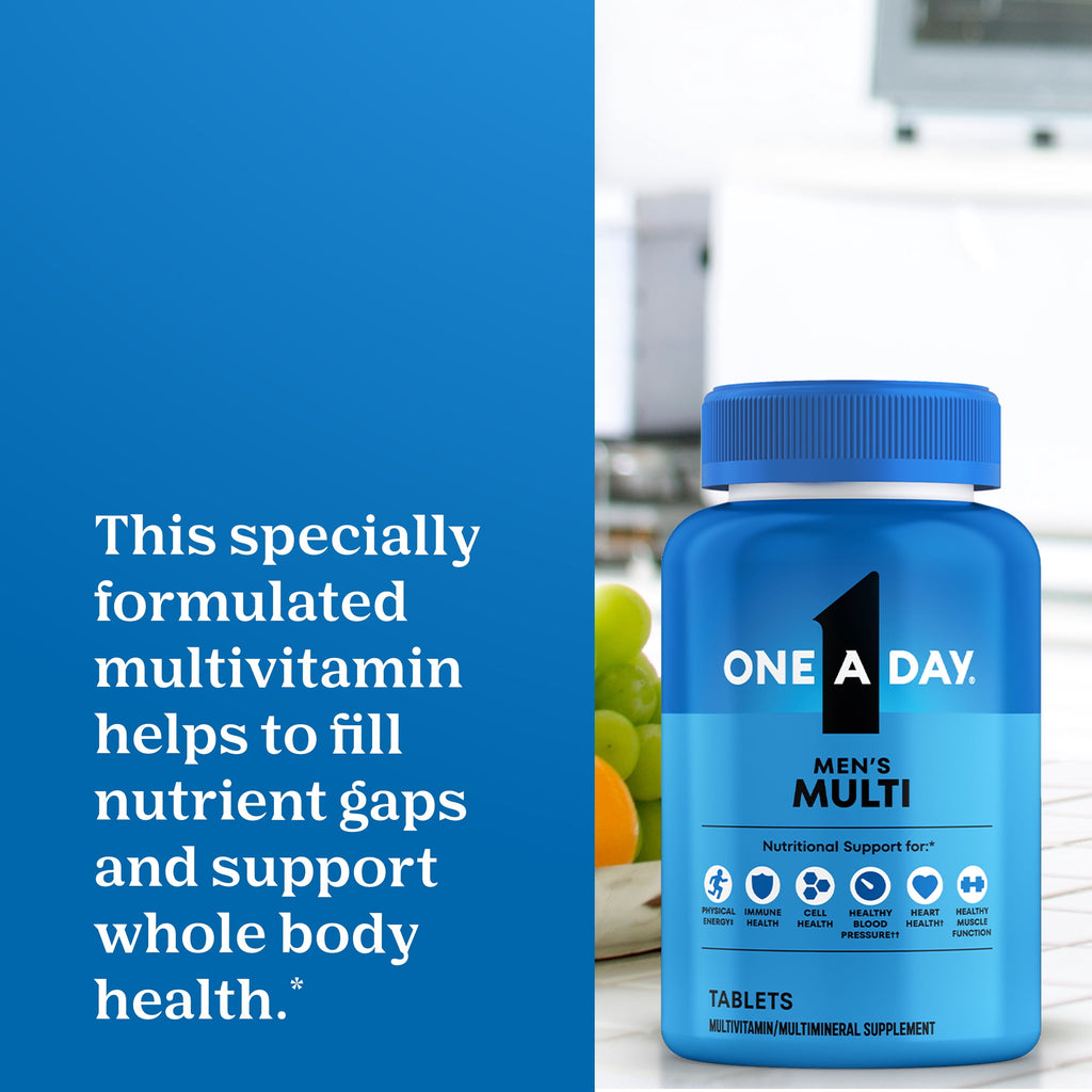 One A Day Men's Multivitamin Tablets, Multivitamins for Men, 100 Count