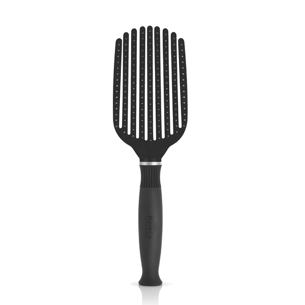 KareCo Salon Professional Tangle Buster Hair Brush with Flexible Paddle in Black