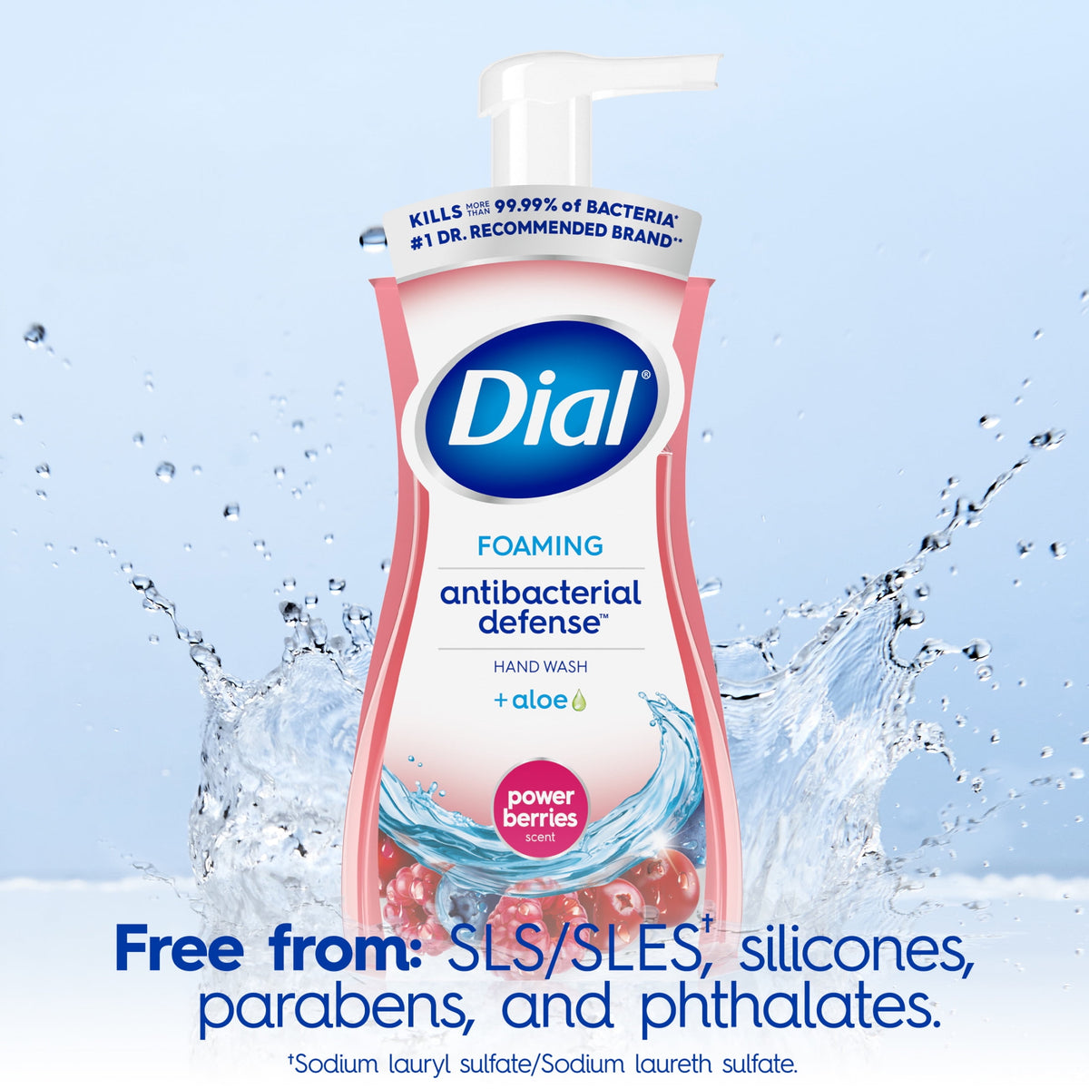Dial Antibacterial Defense Power Berries Scent Foaming Hand Soap, 7.5 fl oz