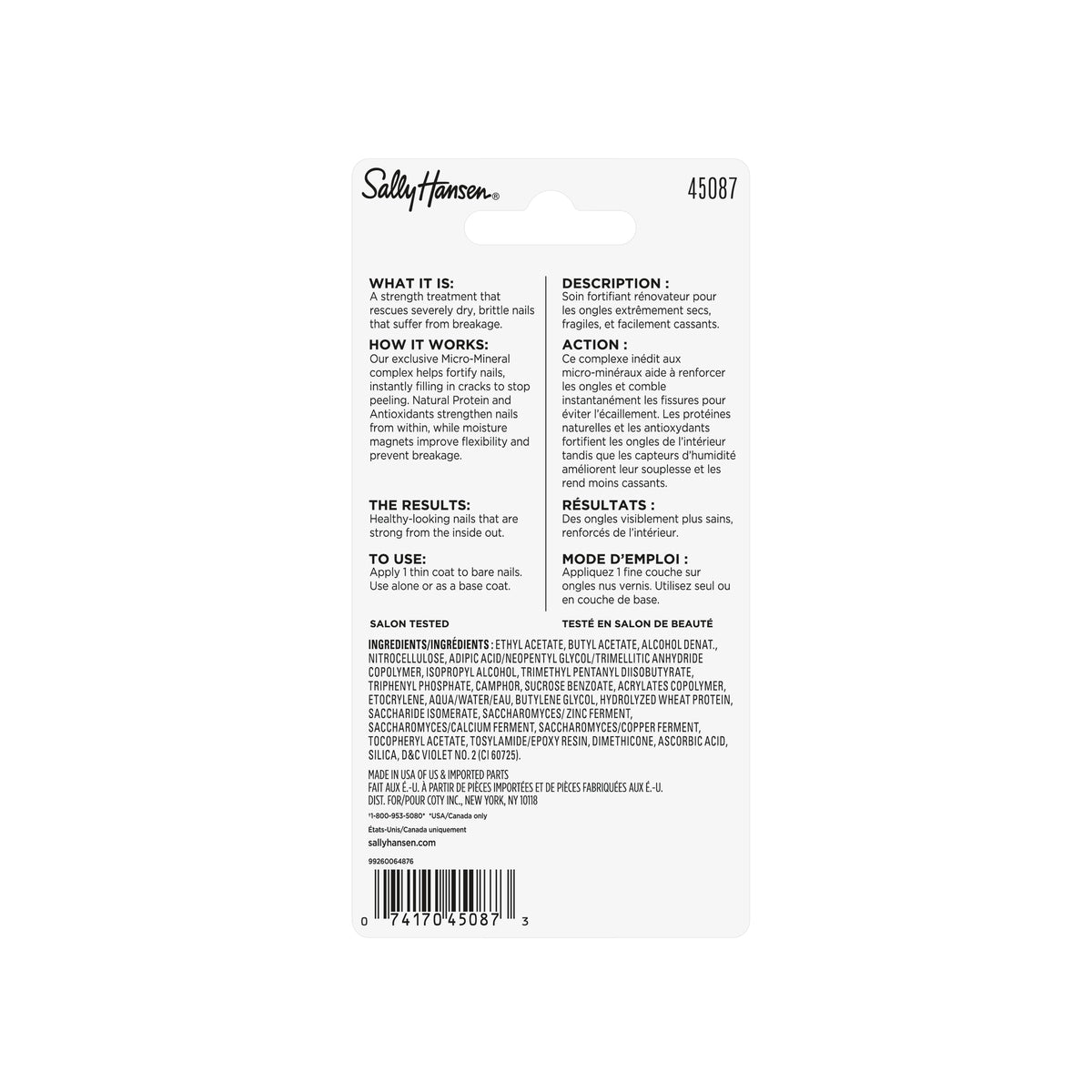 Sally Hansen Miracle Cure Strengthener, Clear
