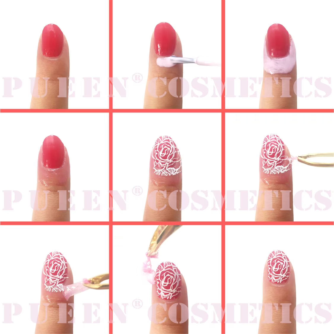 Pueen Nail Art Peel off Cuticle Guard Skin Barrier Latex Tape, 12 ml