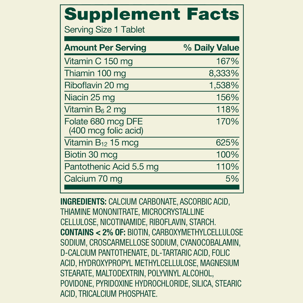 Spring Valley Super Vitamin B-Complex, 250 Count, Dietary Supplement Tablets for Metabolism Support