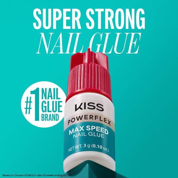 Kiss PowerFlex Maximum Speed Superior Strength Squeeze-On Nail Glue, 0.1 oz Bottle