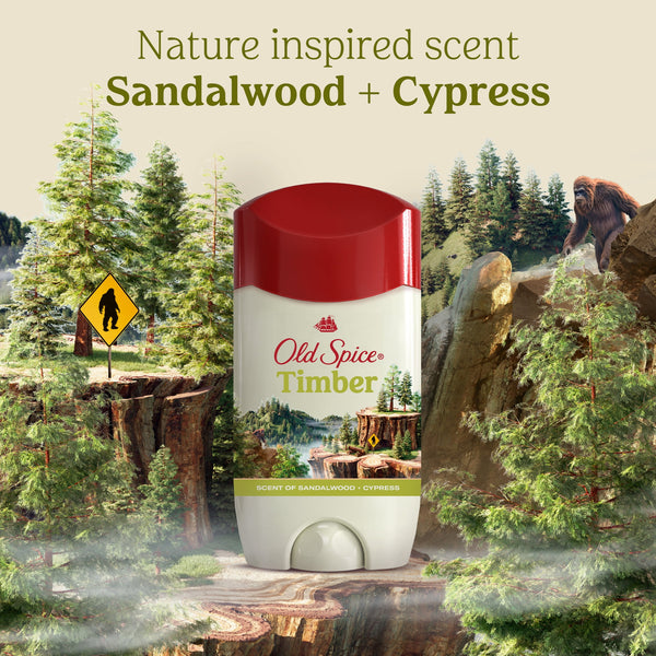 Old Spice Men's Deodorant, Antiperspirant Deodorant Stick, Timber with Sandalwood, 2.6 oz, 2 Pack